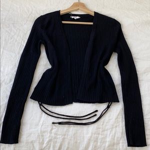 Lace up backing Sweater